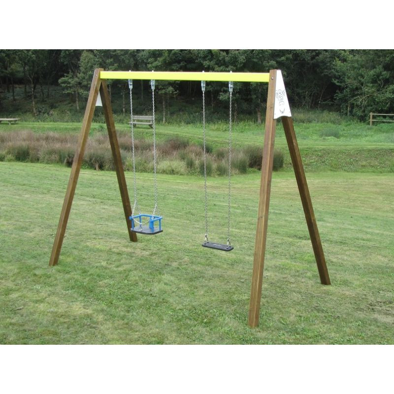 Balançoire 1 bébé et 1 enfant - 0 à 8 ans - Loisirs Aménagements
