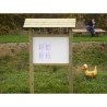 Panneau d'affichage extérieur avec toit + affichage PVC 96 x 96 cm