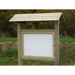 Panneau d'affichage extérieur avec toit + vitrine