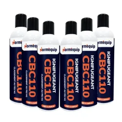 Pack 6 bombes aérosols 300 ml ignifuge carton CBC 110