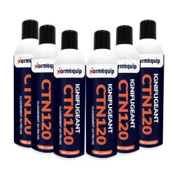 Pack 6 bombes aérosols 300 ml ignifuge coton et lin CTN 120