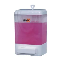 Distributeur de savon et gel avec poussoir rectangulaire - Mural