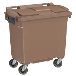 Bac poubelle déchets organiques 770L marron - Sulo