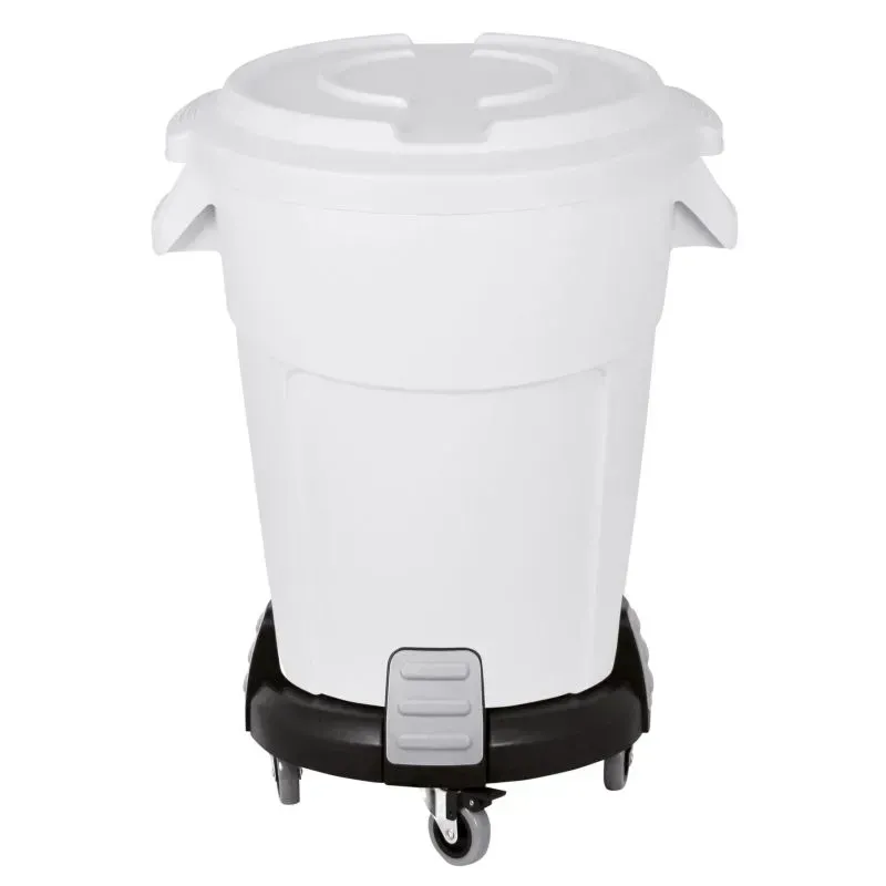 Socle à roulettes pour conteneur agréé alimentaire