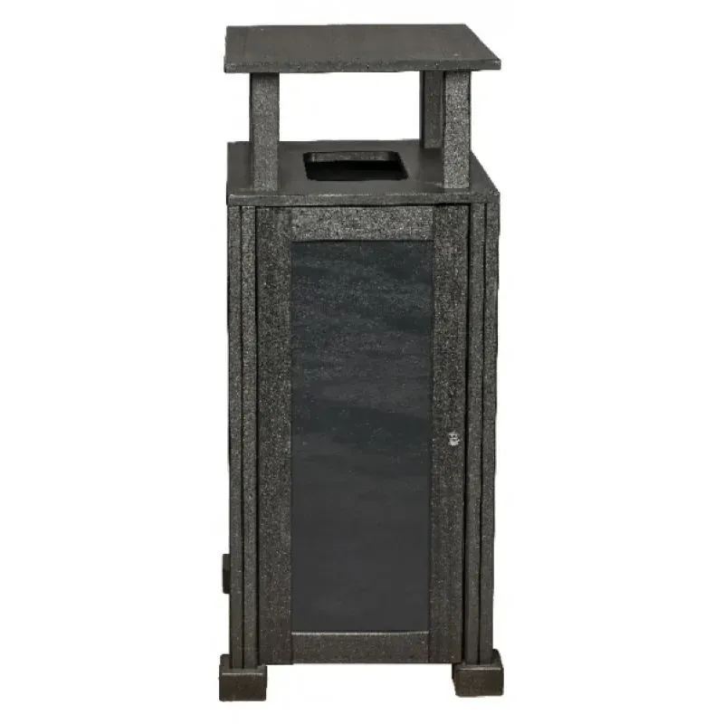 Station de tri sélectif en briques alimentaires recyclées et en alu