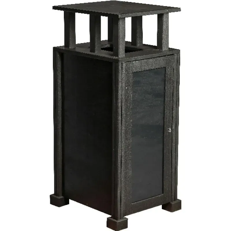 Station de tri sélectif en briques alimentaires recyclées et en alu