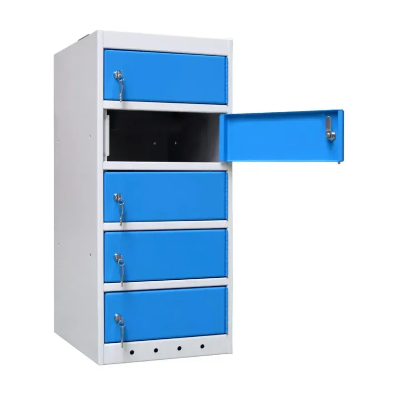 Colonne électrifié 5 casiers avec prise électrique - Smartphone, PC, tablette