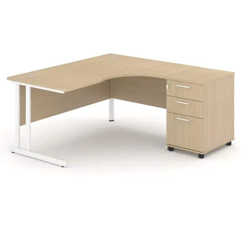 Bureau d'angle professionnel en mélaminé