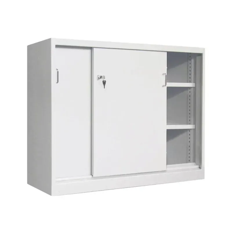 Armoire basse monobloc portes coulissantes