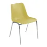 Chaise coque plastique haute CCP chromée