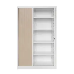 Armoire haute monobloc portes rideaux