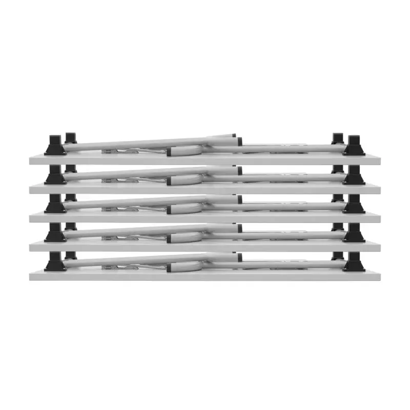 Table rectangulaire pliante et empilable avec pieds incurvés