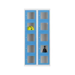 Casier consigne avec porte transparente 5 cases par colonne