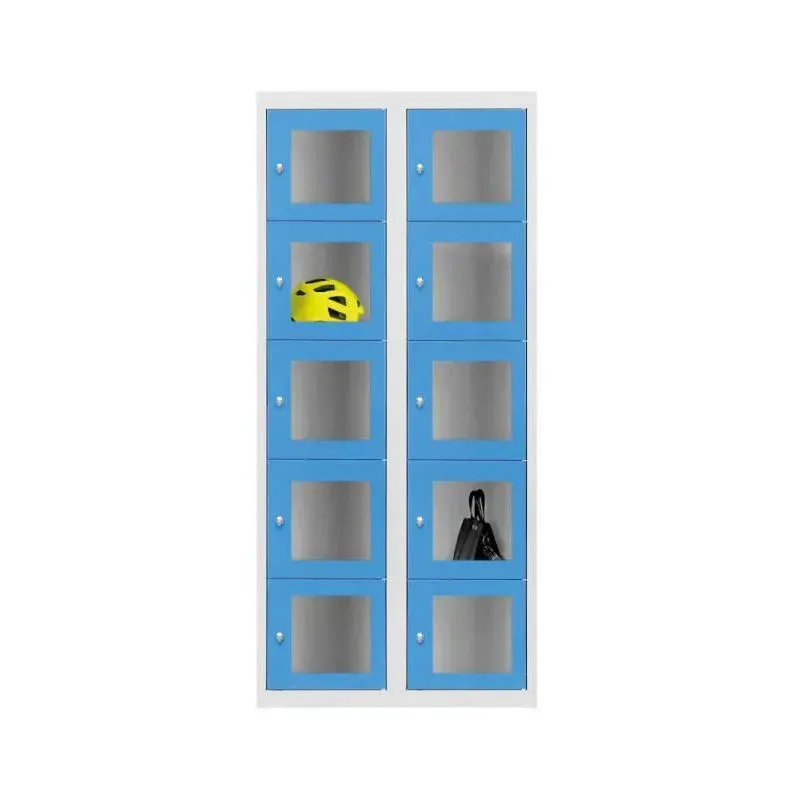 Casier consigne avec porte transparente 5 cases par colonne