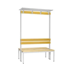 Banc vestiaire avec ou sans tablette porte sac