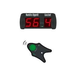 Kit gestion file d'attente sans fil 2 chiffres 1 guichet