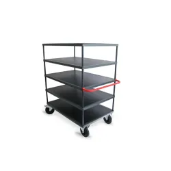 Servante modulable haute 5 plateaux bois Manuflex