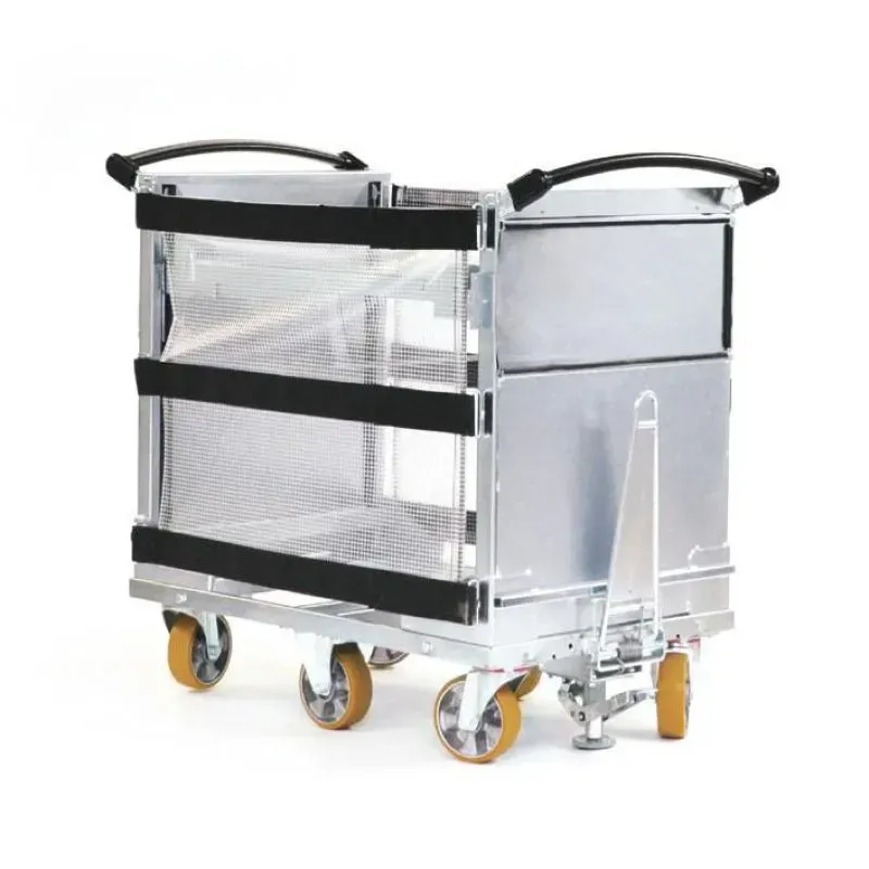 Chariot ergonomique avec volets anti chute - Plateau 60x80cm - 228kg