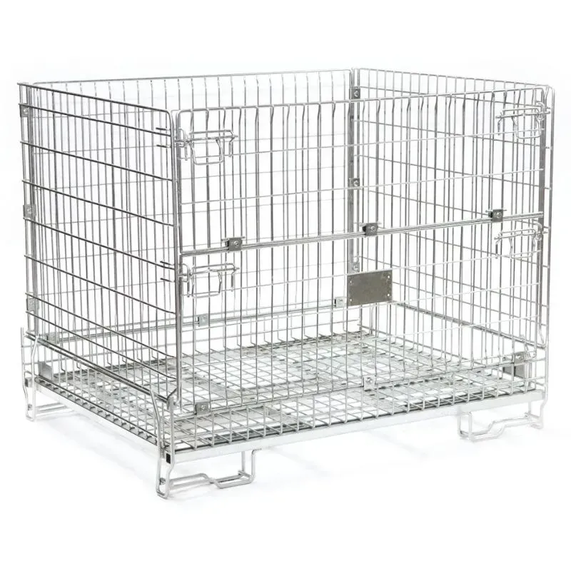 Conteneur grillagé pour transport et stockage de matière à recycler