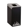 Borne de tri sélectif personnalisable 80 litres Medial Rubik Evo