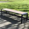Banquette de ville en compact stratifié Teck + acier - Cahors