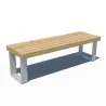 Banquette de ville en acier et pin traité - Rustik