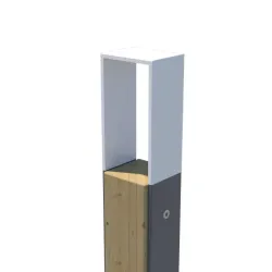 Potelet de ville Rustik PMR en pin traité et en acier peint