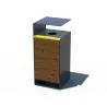 Poubelle urbaine 80 litres en bois et galva - Selekt