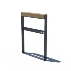 Appui vélo en bois et acier - 2 places