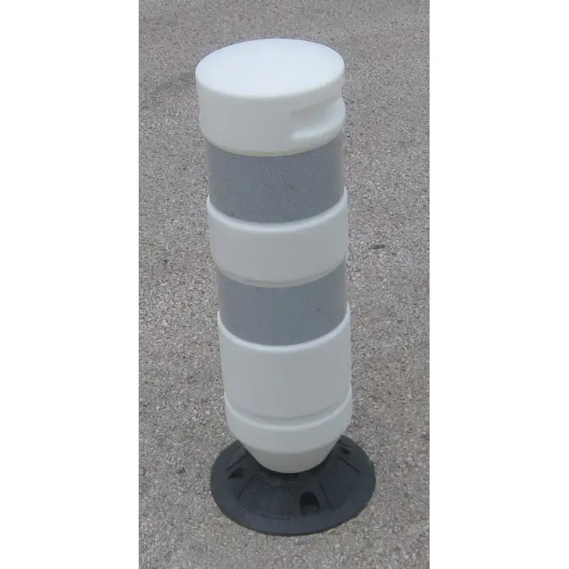 Balise J11 blanche 1/4 tour sur socle - Souple