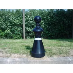 Borne souple à mémoire de forme autorelevable