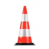 Cône d'autoroute K5A 4.2 kg hauteur 75 cm - Embase PVC recyclé