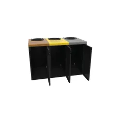 Poubelle de cuisine tri sélectif 3 bacs Rossignol Alitri