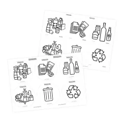 Lot de 2 planches de stickers tri sélectif Rossignol