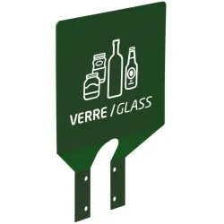 Plaque signalétique de tri sélectif pour poteau - Collec