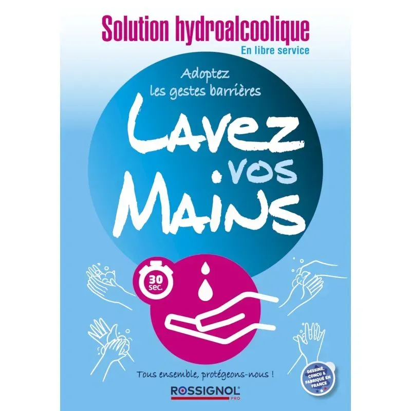 Lot de 10 affichettes "Lavez vos mains"