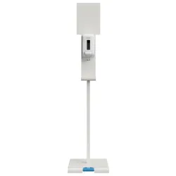 Distributeur de gel hydroalcoolique sur pied à pédale - Sanimains