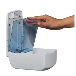 Distributeur de savon mural par bouton poussoir 1.1L - Saneva