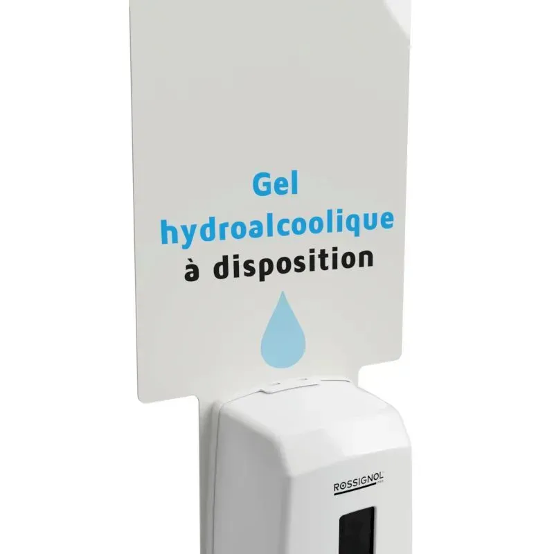 Distributeur de gel hydroalcoolique sur pied à pédale - Sanimains