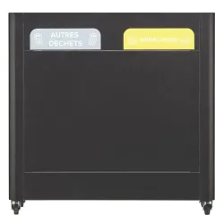 Meuble de tri sélectif sur roues 2 ou 3 flux Rossignol Trimouv