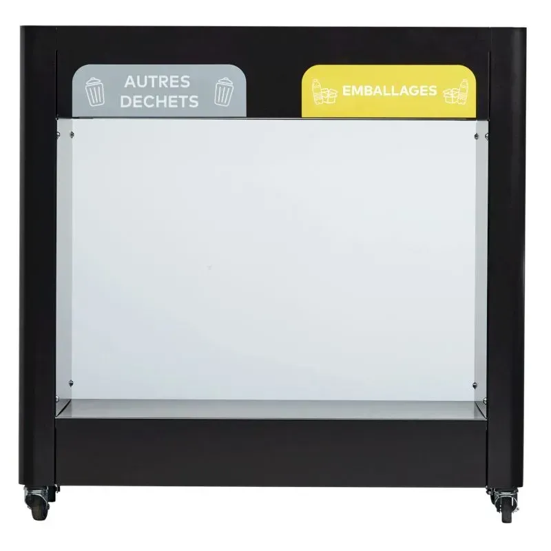 Poubelle tri sélectif Vigipirate à roulettes 2 ou 3 bacs Trimouv