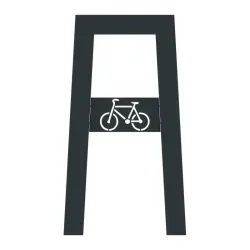 Support vélos rectangulaire avec picto cycle - Cyclo