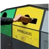 Point de collecte de tri extérieure 3 flux + bacs poubelles - Trirok