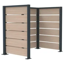 Cache conteneurs poubelles en stratifié - Maestro Extrême