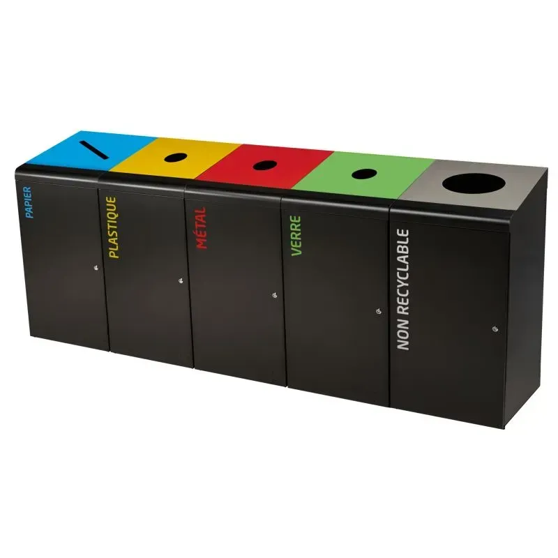 Poubelle de tri sélectif 120 litres ludique Rossignol Tripoz