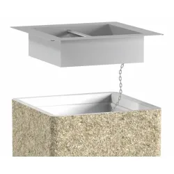 Cendrier béton à poser avec bac inox 9 litres - Rossignol Olympe