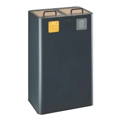 Poubelle de tri sélectif 2 bacs 40 litres Rossignol Venus Signature