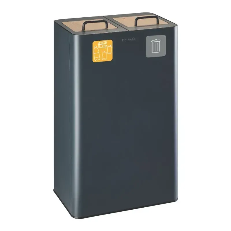Poubelle de tri sélectif 2 bacs 40 litres Rossignol Venus Signature