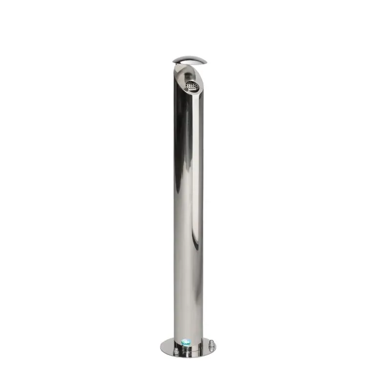 Cendrier colonne tubulaire - Inox