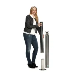 Cendrier colonne tubulaire - Inox